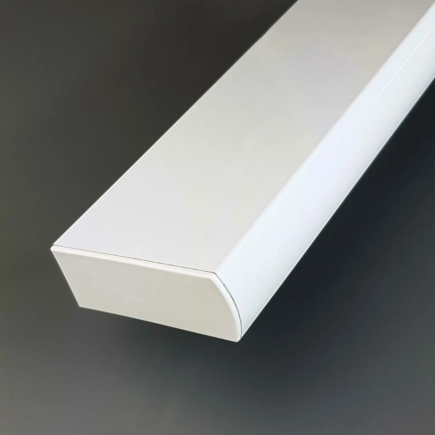 Kapaklı Alınlıklı İki Kanallı Alüminyum Perde Rayı (94mm) İkili Korniş