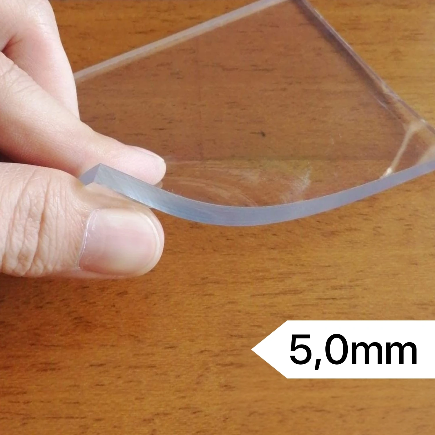 Şeffaf PVC 5,0 mm Kalın Masa Örtüsü Kaymaz Koruyucu