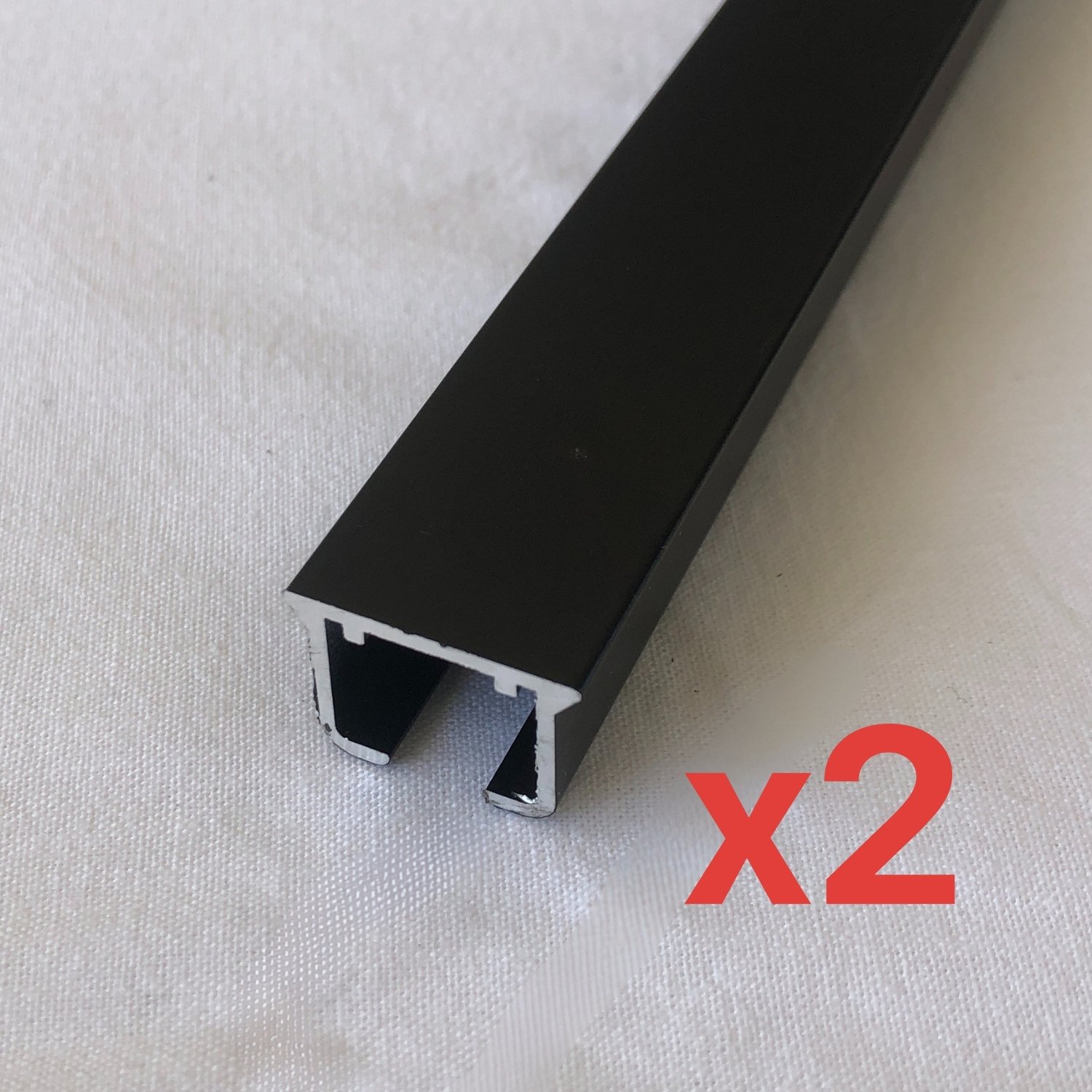 İkili Metal Rustik (120mm) Metal L Duvar Montaj Ayaklı (19mm) Alüminyum Perde Ray Takımı