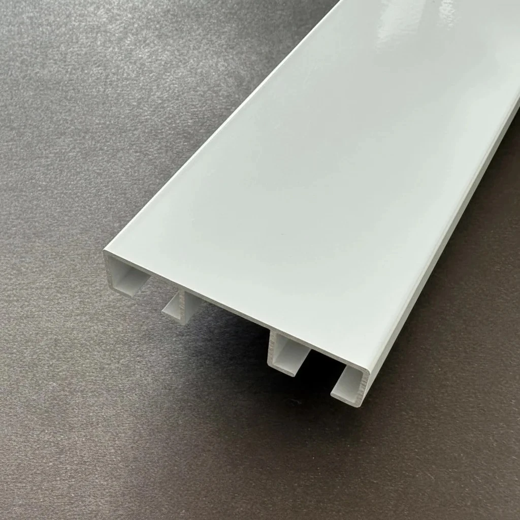İki Kanallı Alüminyum Beyaz Perde Rayı (48mm) Düz İkili Korniş