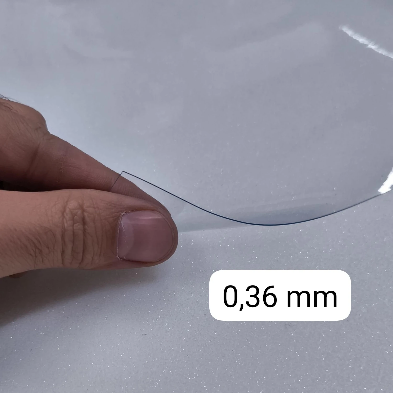 Şeffaf PVC 0,36 mm İnce Masa Örtüsü Kaymaz Koruyucu