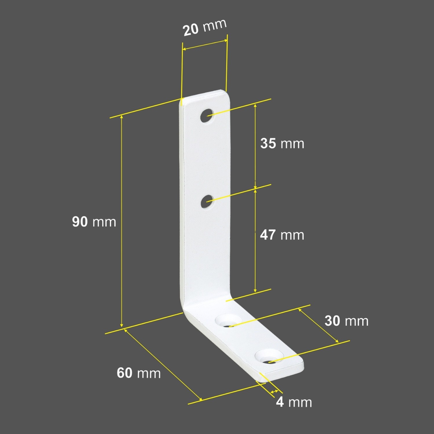 Tekli Metal Rustik (90mm) Metal L Duvar Montaj Ayaklı (19mm) Alüminyum Perde Ray Takımı