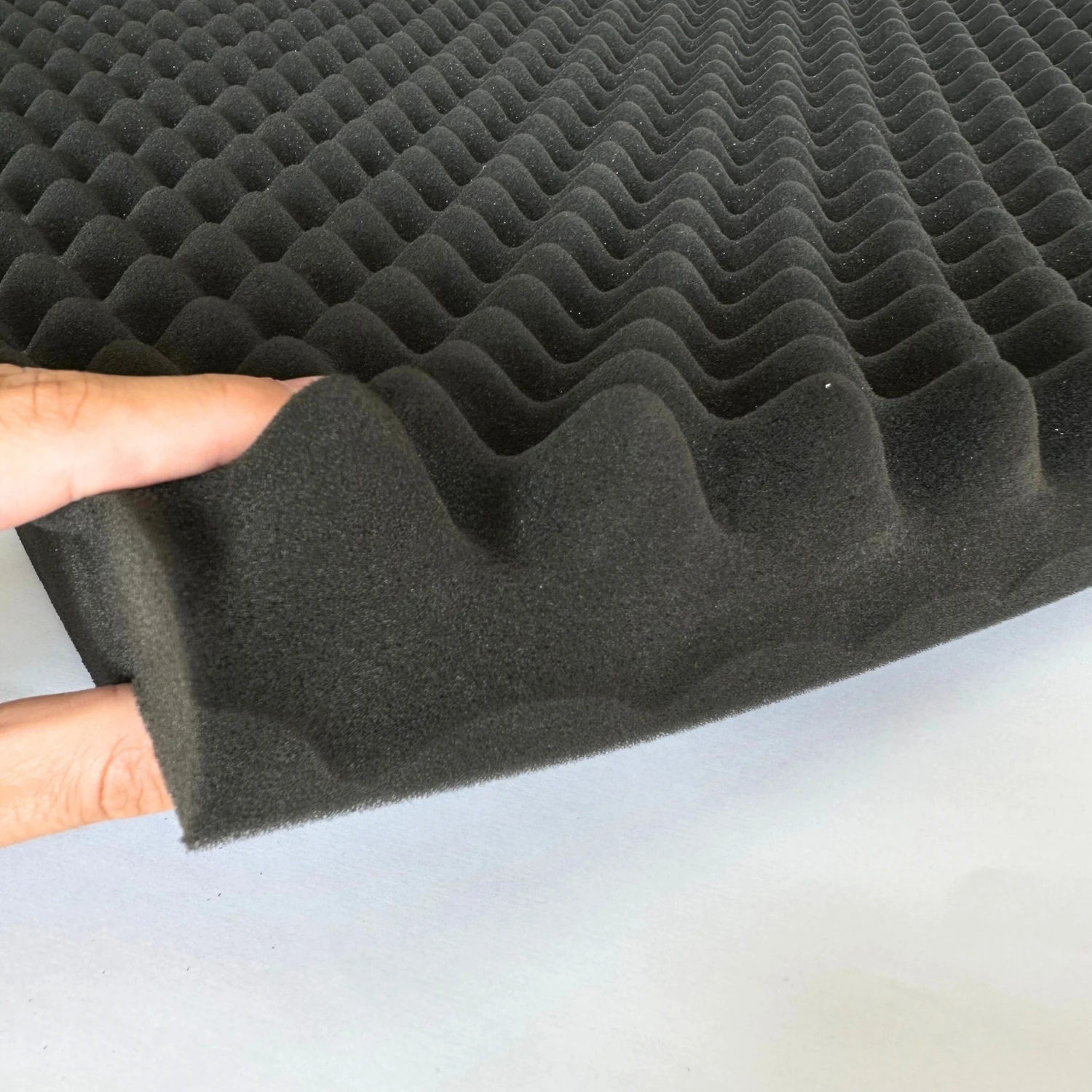 Akustik Yumurta Viyol Sünger, 6cm 26dns Yankı ve Gürültü Önleyici Siyah Sünger, Ses Yalıtım Paneli