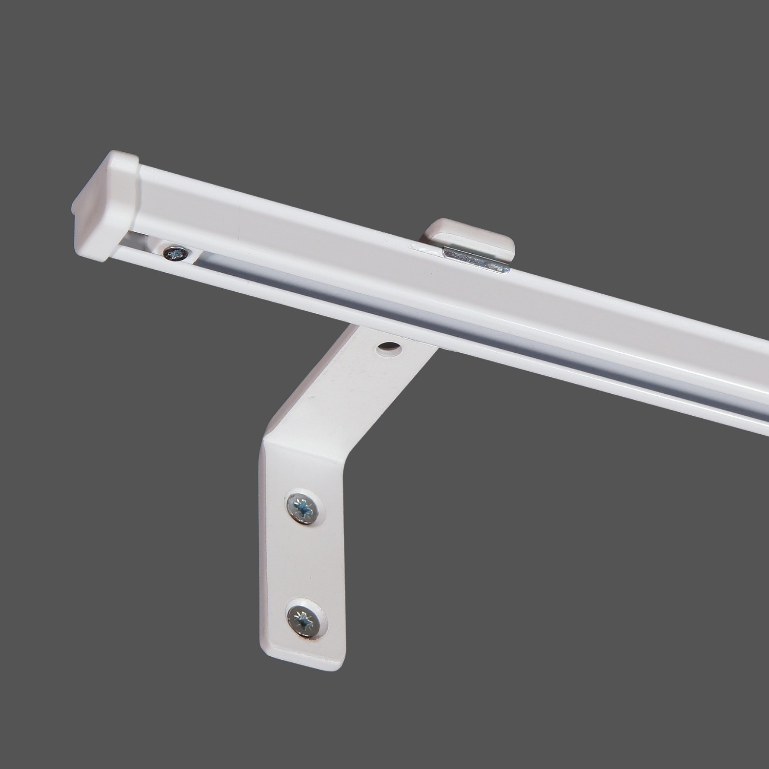 Tekli Metal Rustik (90mm) Metal L Duvar Montaj Ayaklı (19mm) Alüminyum Perde Ray Takımı