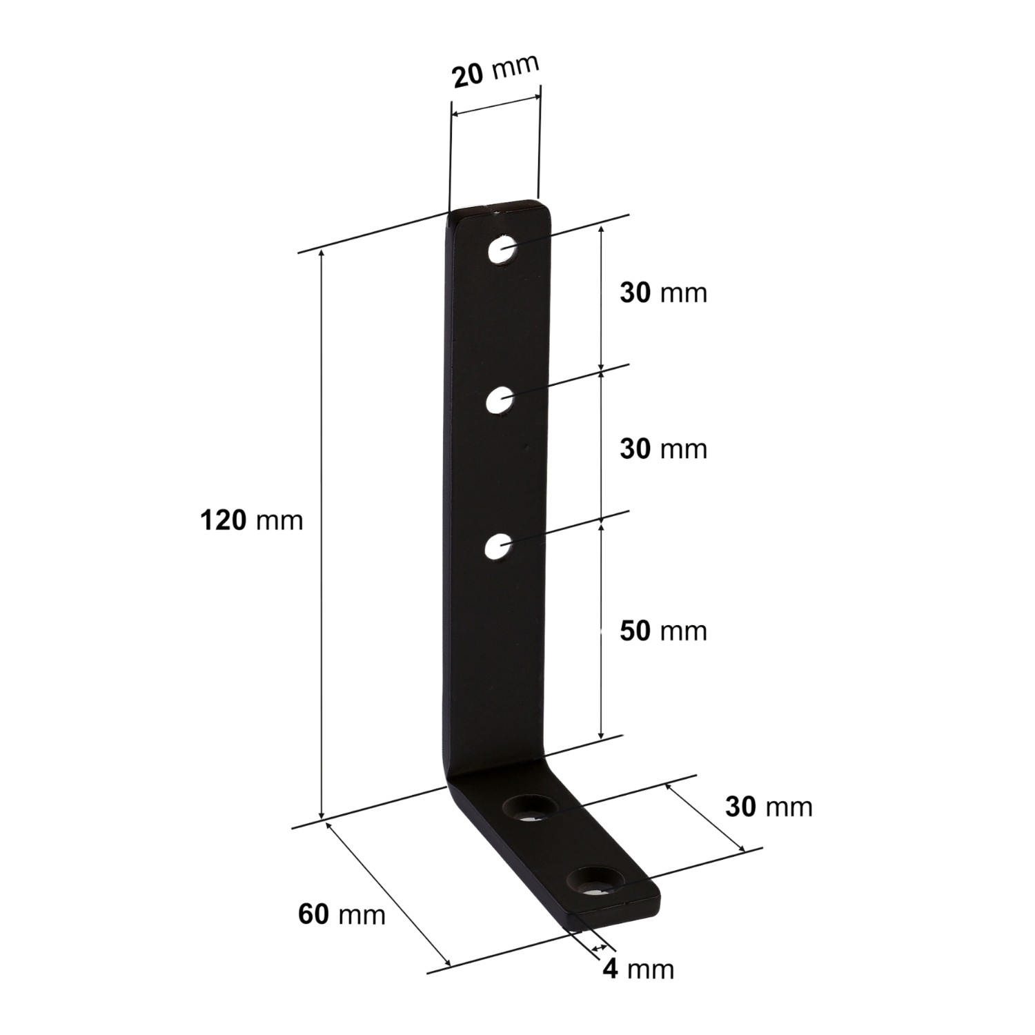 İkili Metal Rustik (120mm) Metal L Duvar Montaj Ayaklı (19mm) Alüminyum Perde Ray Takımı
