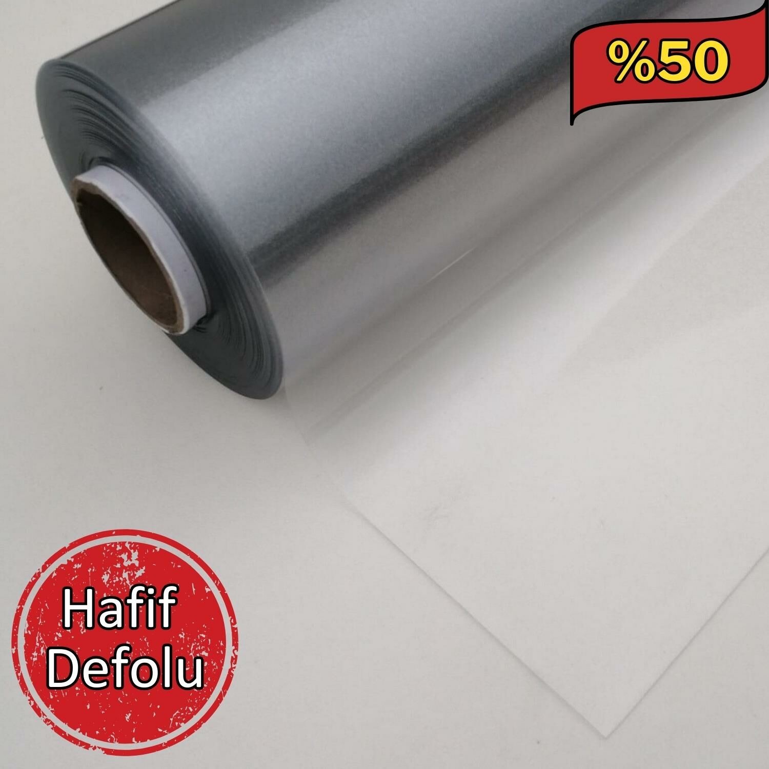 Hafif Defolu - 1,4 mm Renksiz Buzlu Şeffaf PVC Kalın Koruyucu Masa Örtüsü (Cam / Lake / Mermerde Yapışma İzi Yapmaz) (%50 İndirimli)