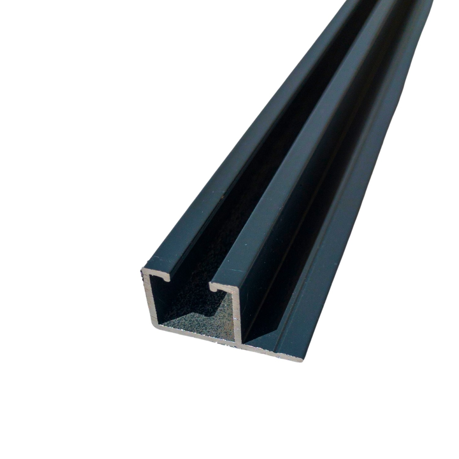 Tek Kanallı Yan Çıtalı Alüminyum Perde Rayı (25mm) Tekli Korniş