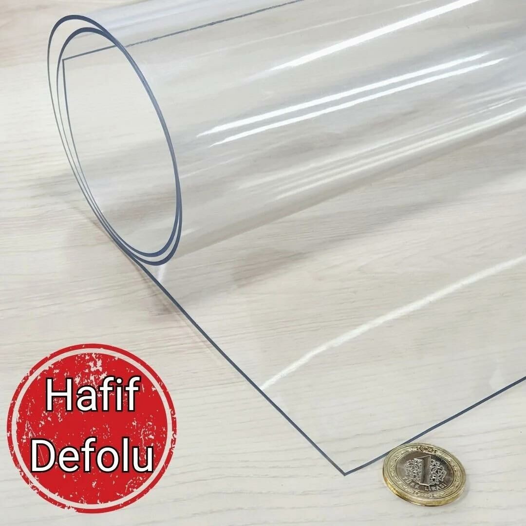 Hafif Defolu - Şeffaf PVC 1,6 mm Kalın Masa Örtüsü (%30 İndirimli)