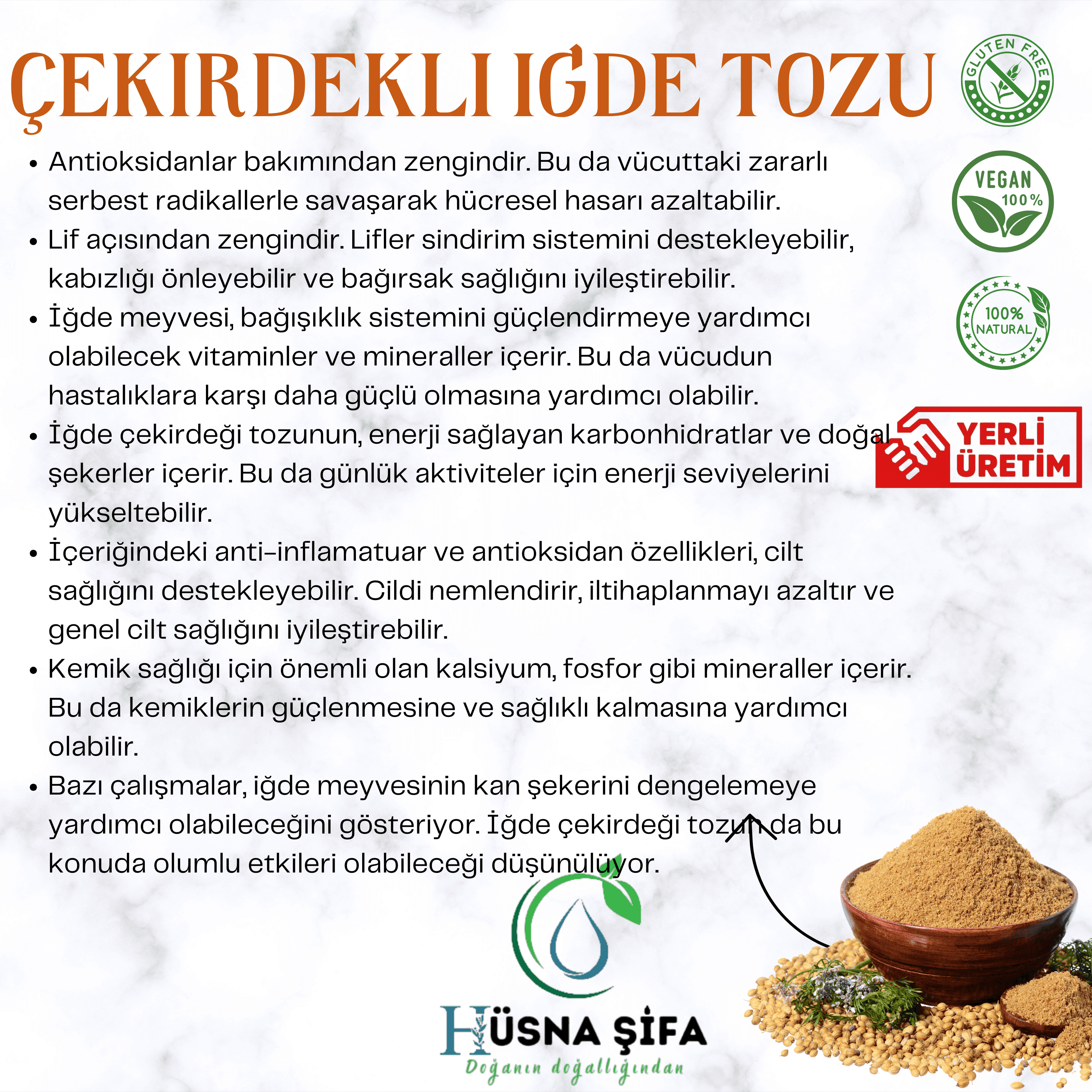 Çekirdekli İğde Tozu 300 Gram