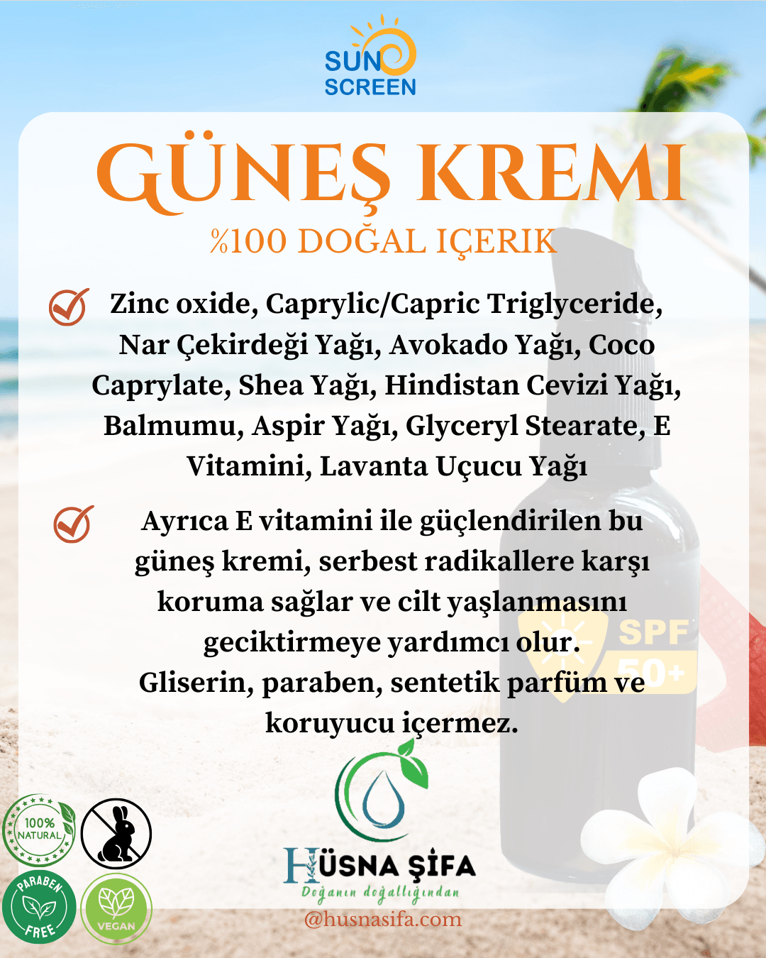 GÜNEŞ KREMİ 50+