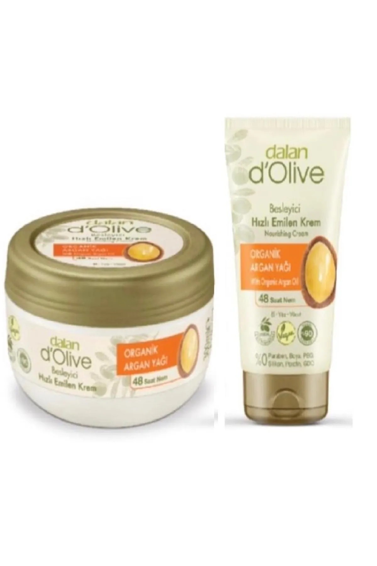 Dalan D Olive Set (300 ml + 60 ml) Organik Yağ Argan Krem