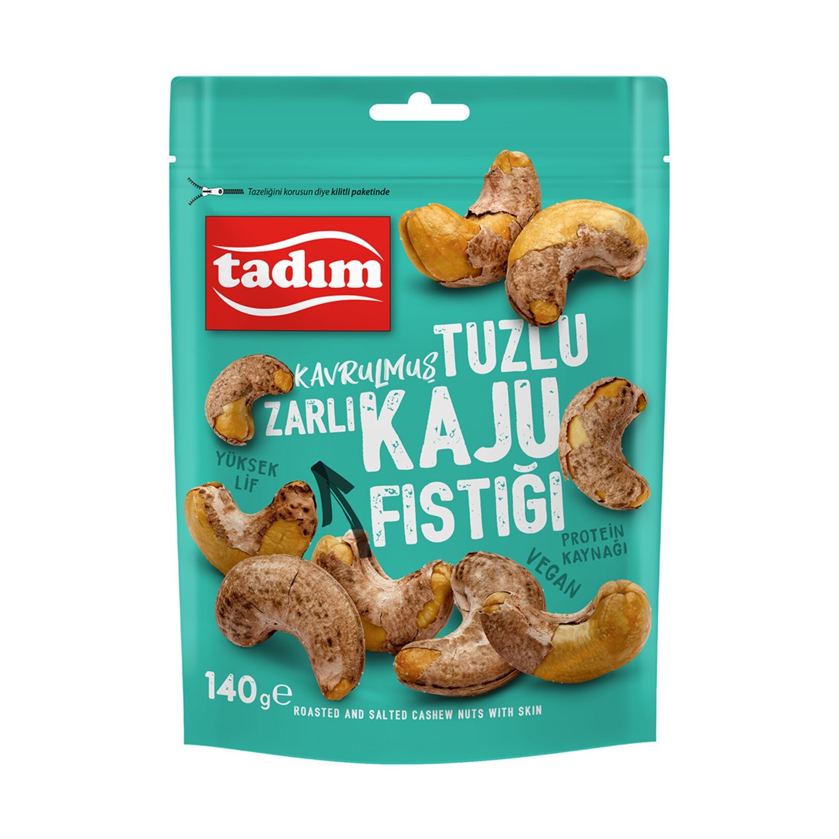 Tadım Zarlı Kavrulmuş Kaju Fıstığı 140 Gr