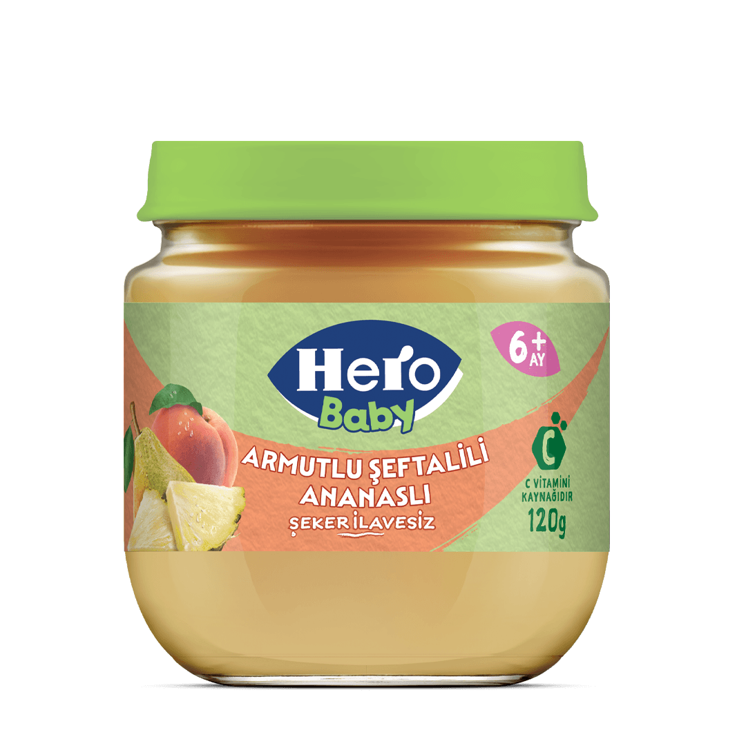 Hero Baby Armut-Şeftali-Ananas Kavanoz Mama