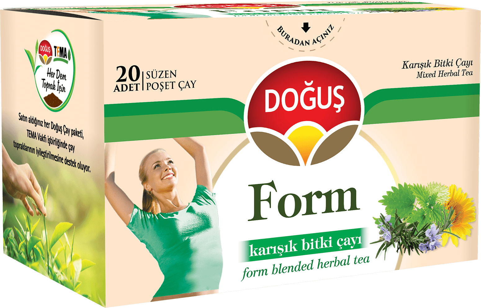 Doğuş Form Karışık Bitki Çayı Süzen Poşet 20X1,8 Gr