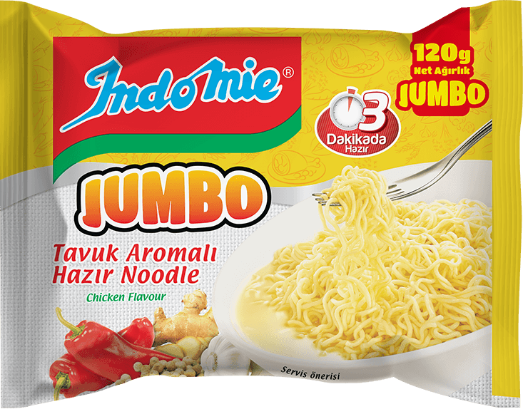 ŞİFRELİ JUMBO INDOMİE TAVUK AROMALI NOODLE 120 GR x 40 