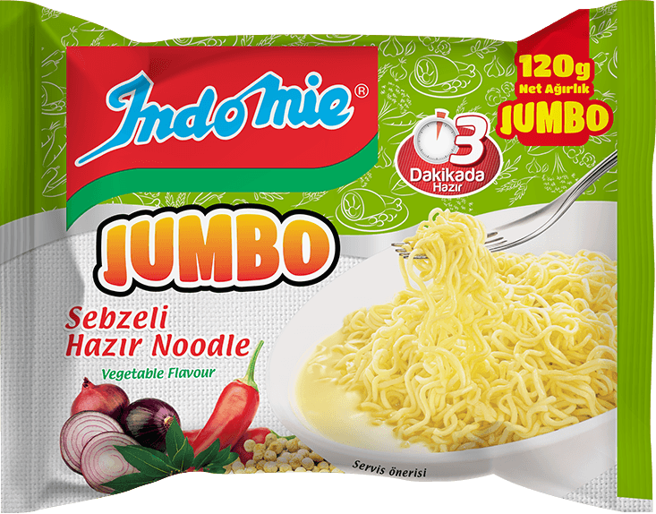 ŞİFRELİ JUMBO INDOMIE SEBZELİ NOODLE 120 GR X 40 ADET