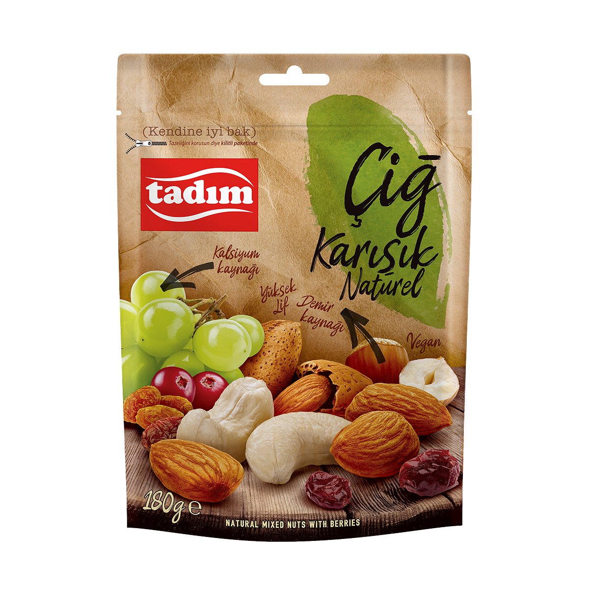 Tadım Karışık Kuruyemiş Naturel 180 Gr