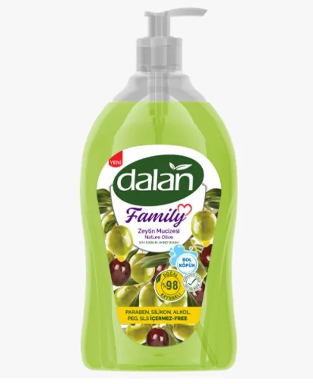 Dalan Family Sıvı Sabun 400 ml 12'li Zeytin Mucizesi