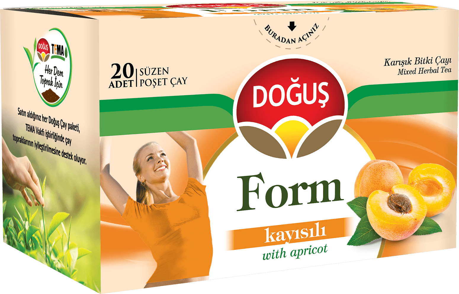 Doğuş Form Kayısılı Bitki Çayı 20X1,8 Gr