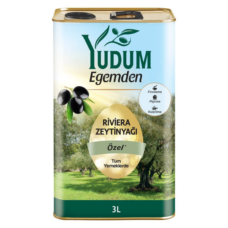 Yudum Egemden 3 Lt Teneke Riviera Zeytinyağı