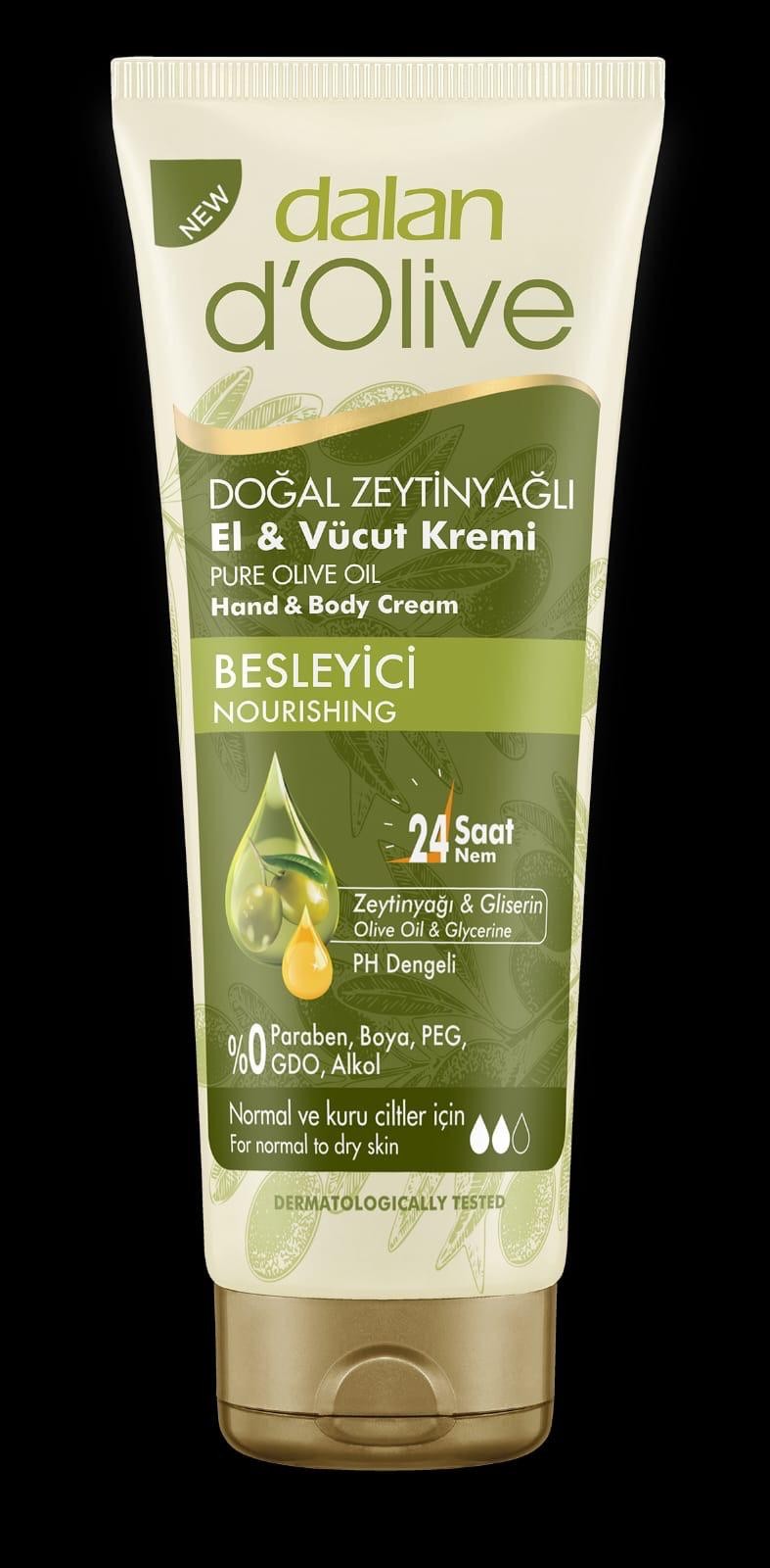 Dalan D Olive El & Vücut Kremi 250 ml Tüp