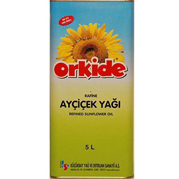 Orkide Ayçiçek Yağı 5 Lt Teneke