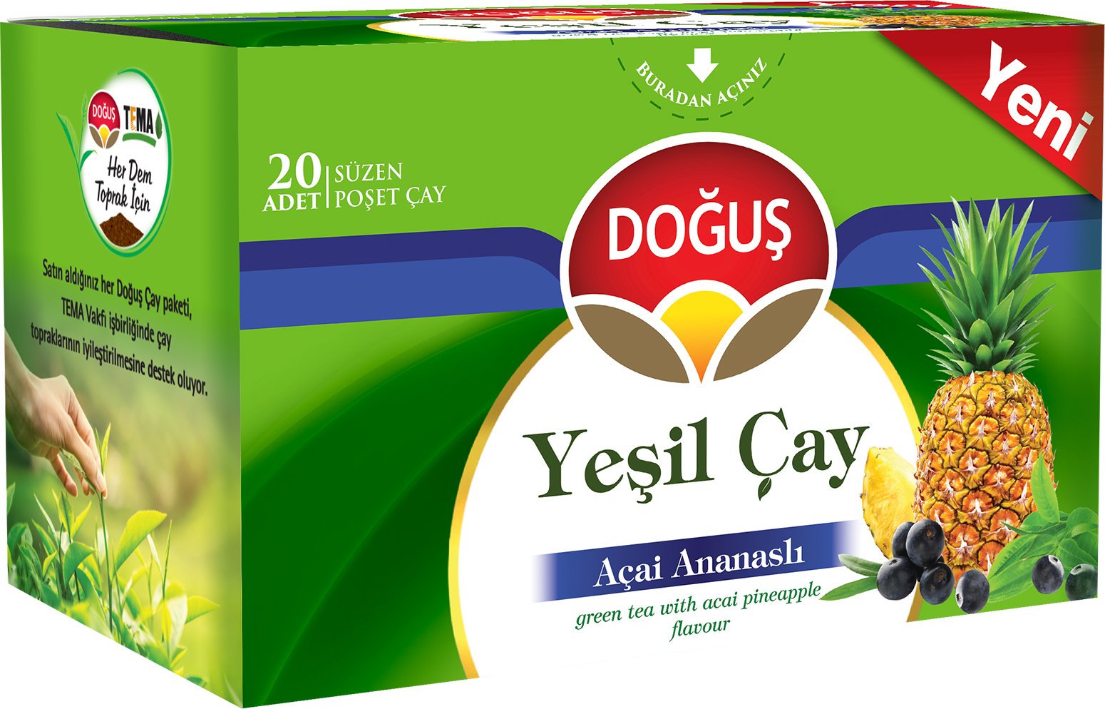 Doğuş Yeşil Çay Açai Ananaslı 20X1,75 Gr