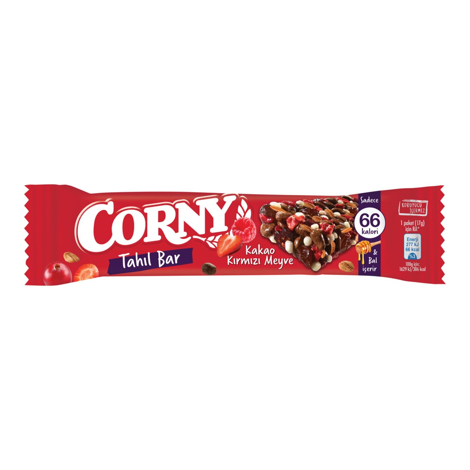 Pınar Corny Kakao-Kırmızı Meyve Tahıl Bar Yeni