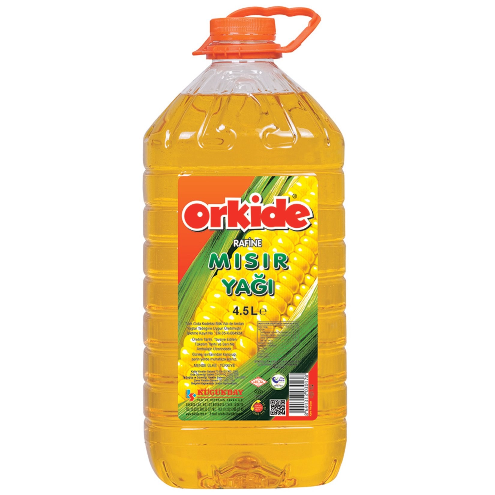 Orkide Mısırözü Yağı 4,5 Lt Kare Pet Şişe