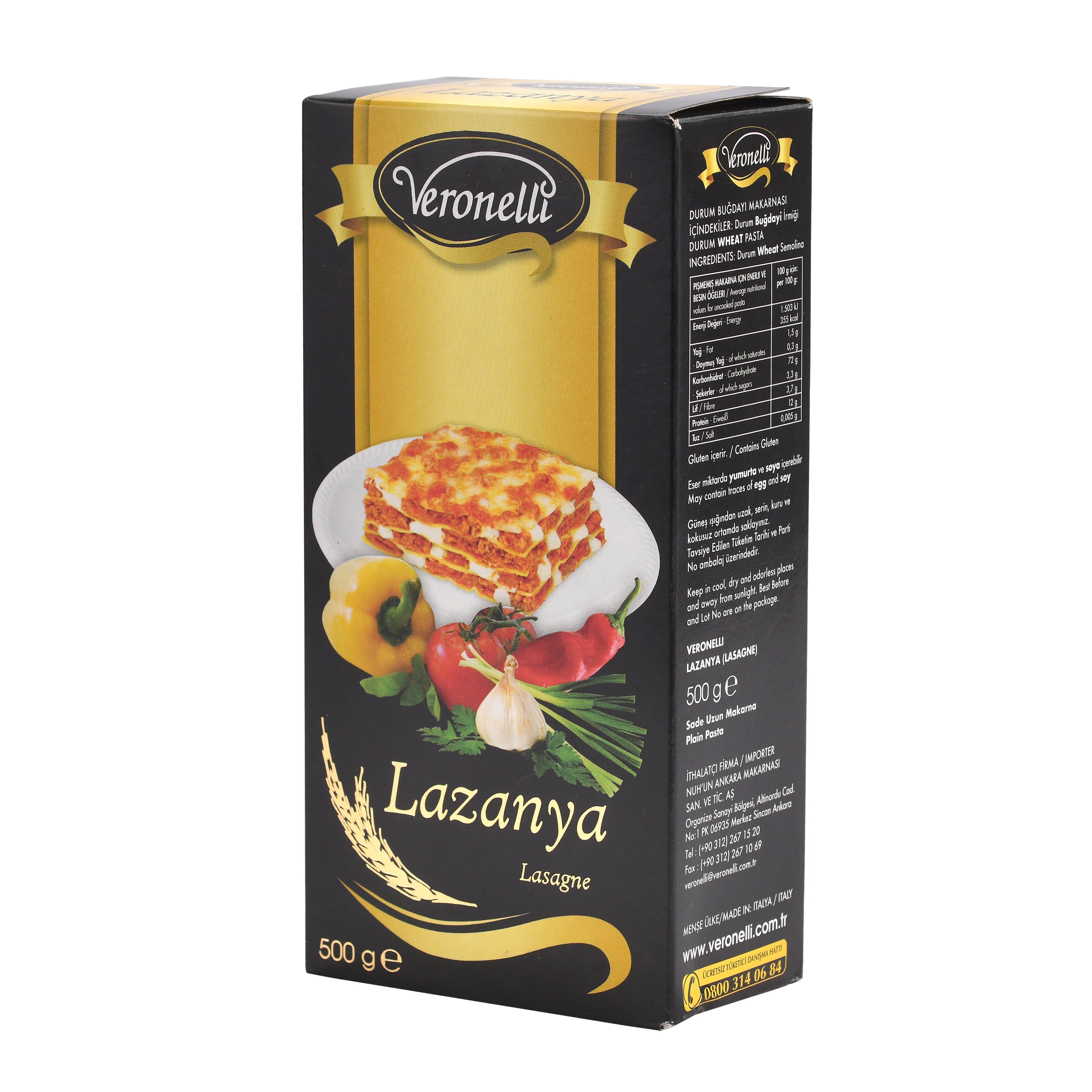 Veronelli Lazanya 500 gr.