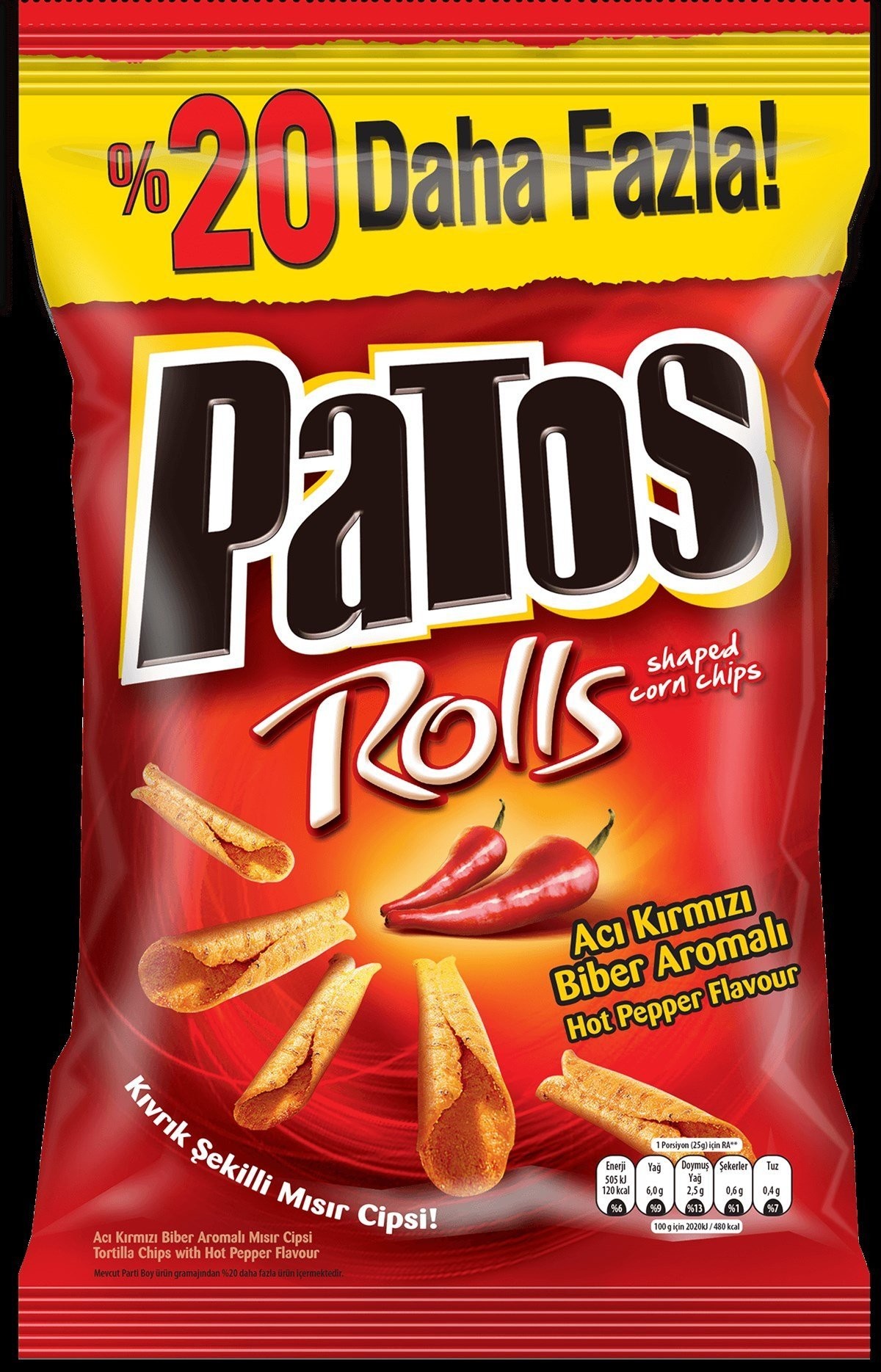 Patos Rolls Acı Parti Paketi %20 167 Gr (Gk)