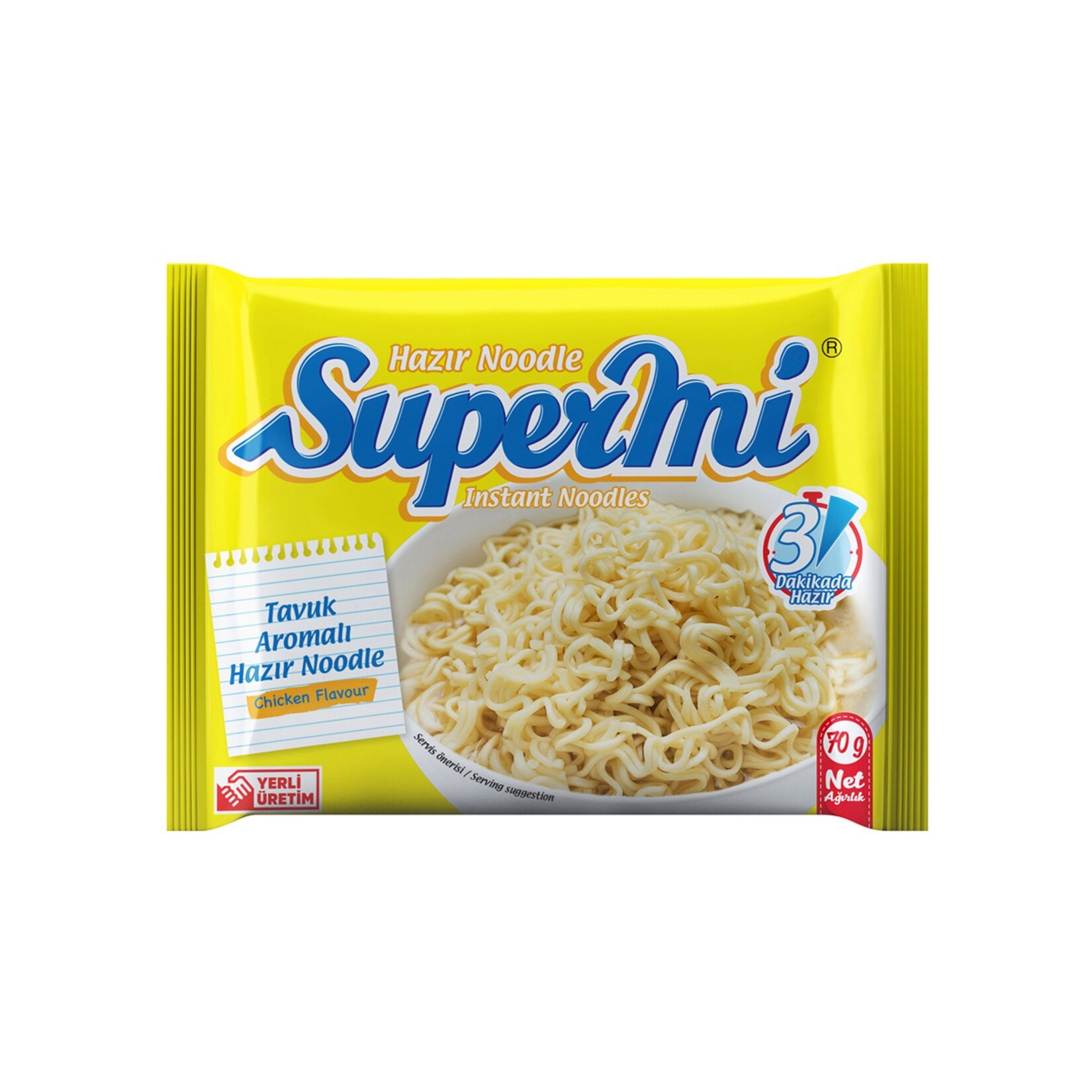 SUPERMİ PAKET TAVUK ÇEŞNİLİ 70 GR X 40