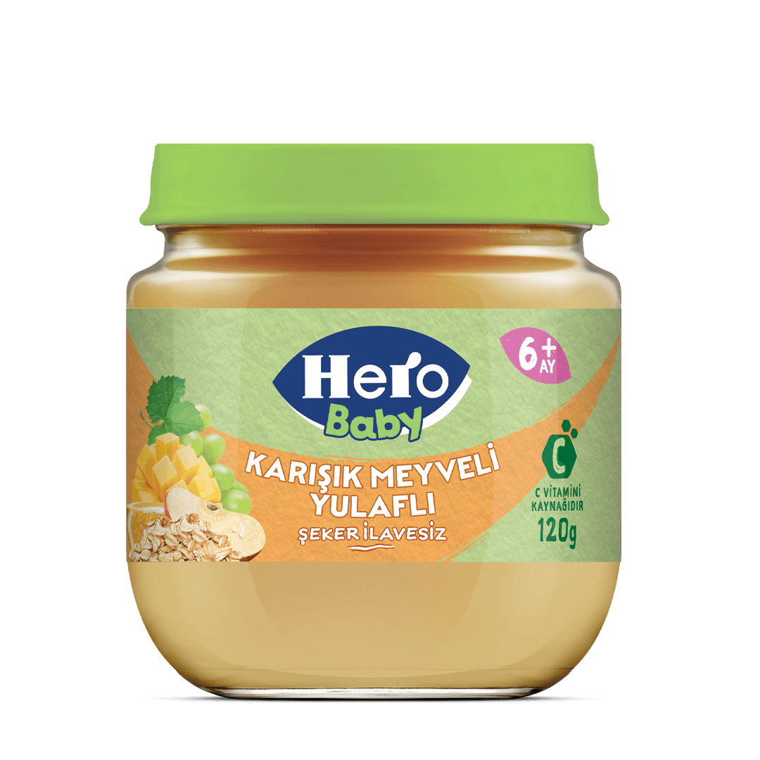 Hero Baby Karışık Meyveli Yulaflı Kavanoz Mama
