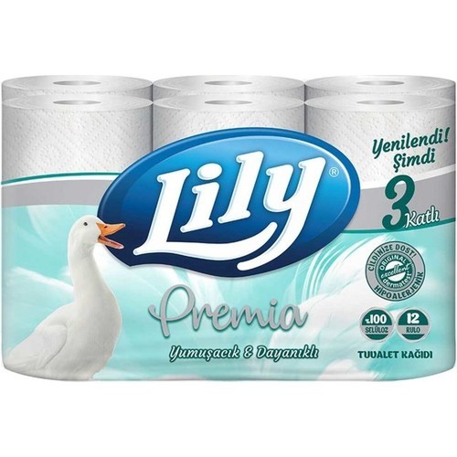 Lily Premia 3 Katlı 12'li Tuvalet Kağıdı (4 Paket)