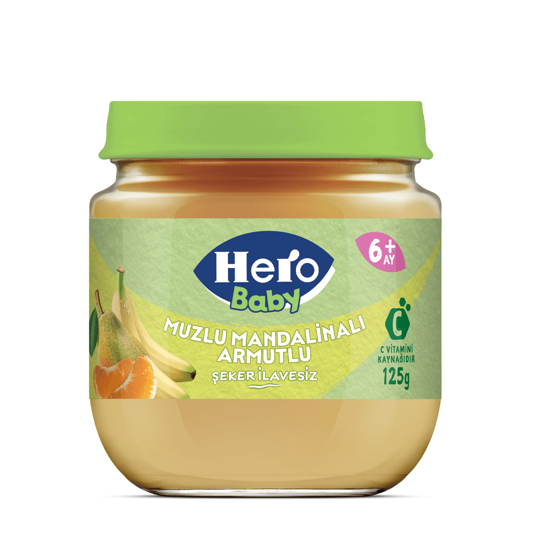 Hero Baby Muz-Mandalina-Armut Kavanoz Mama