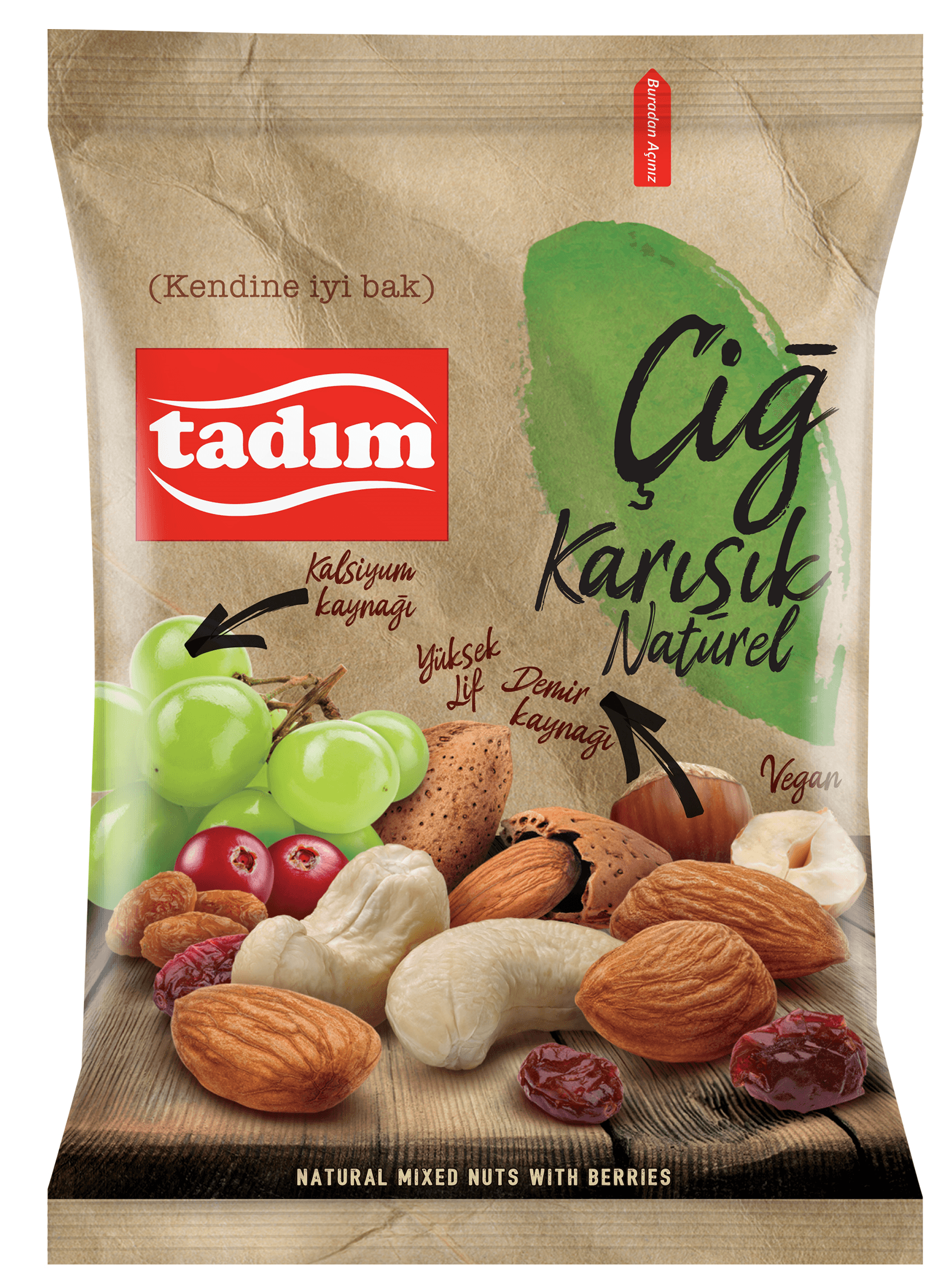 Tadım Karışık Kuruyemiş Naturel 45 Gr