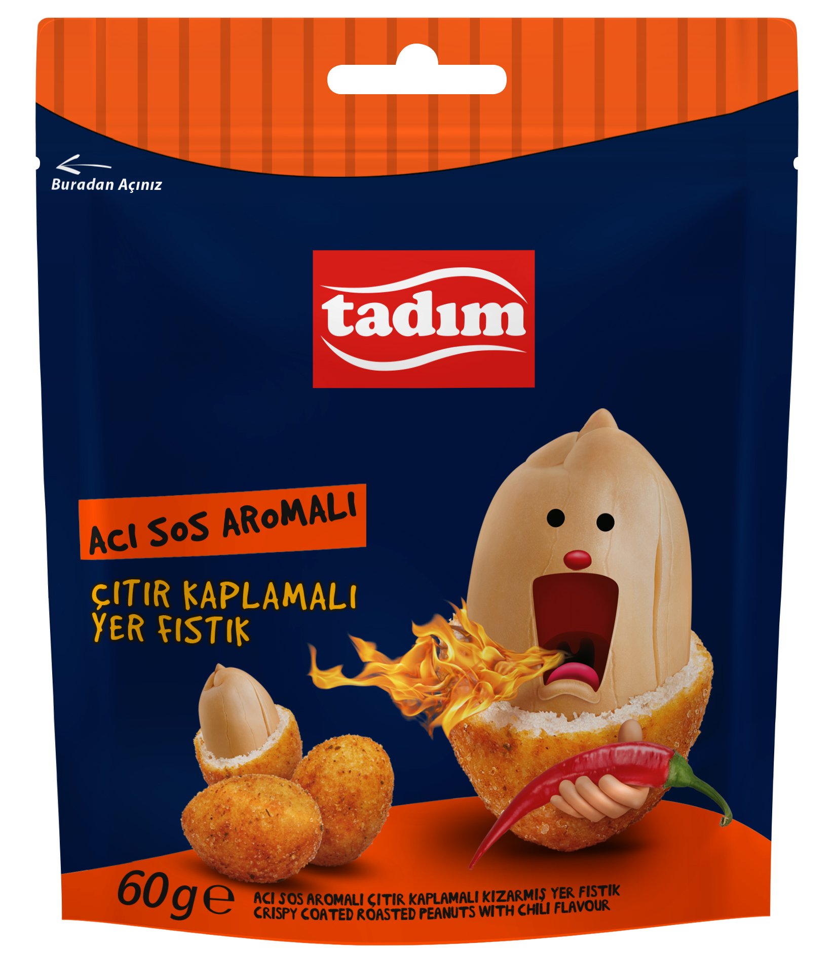 Tadım Acı Sos Kaplamalı Yer Fıstığı 60 Gr