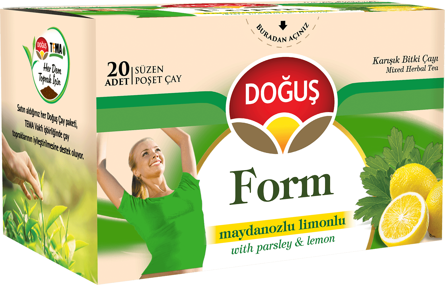 Doğuş Form Maydonozlu Limonlu Çay 20X1,8 Gr