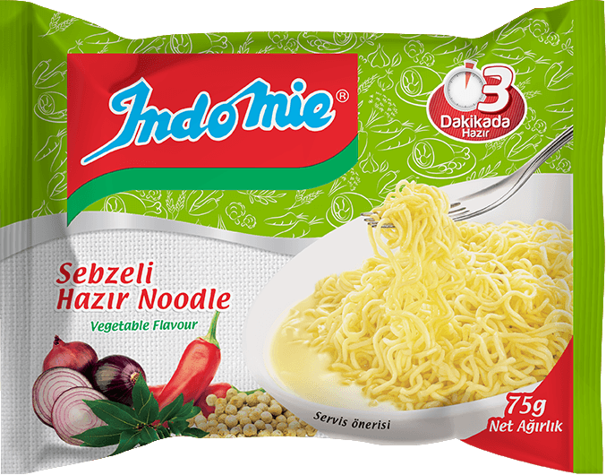 ŞİFRELİ PAKET INDOMIE SEBZE ÇEŞNİLİ NOODLE 75 GR X 40