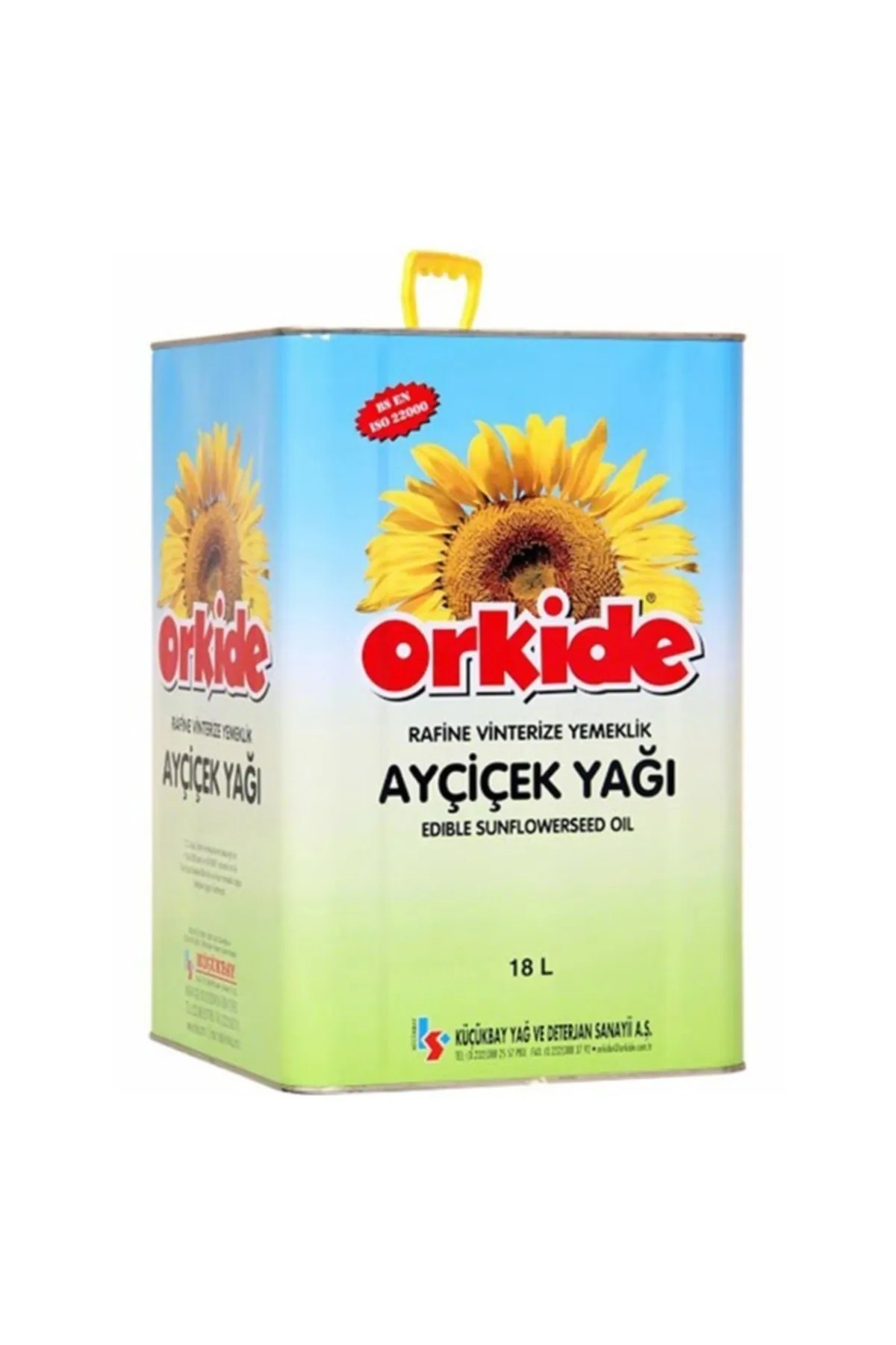 Orkide Ayçiçek Yağı 18 Lt Teneke