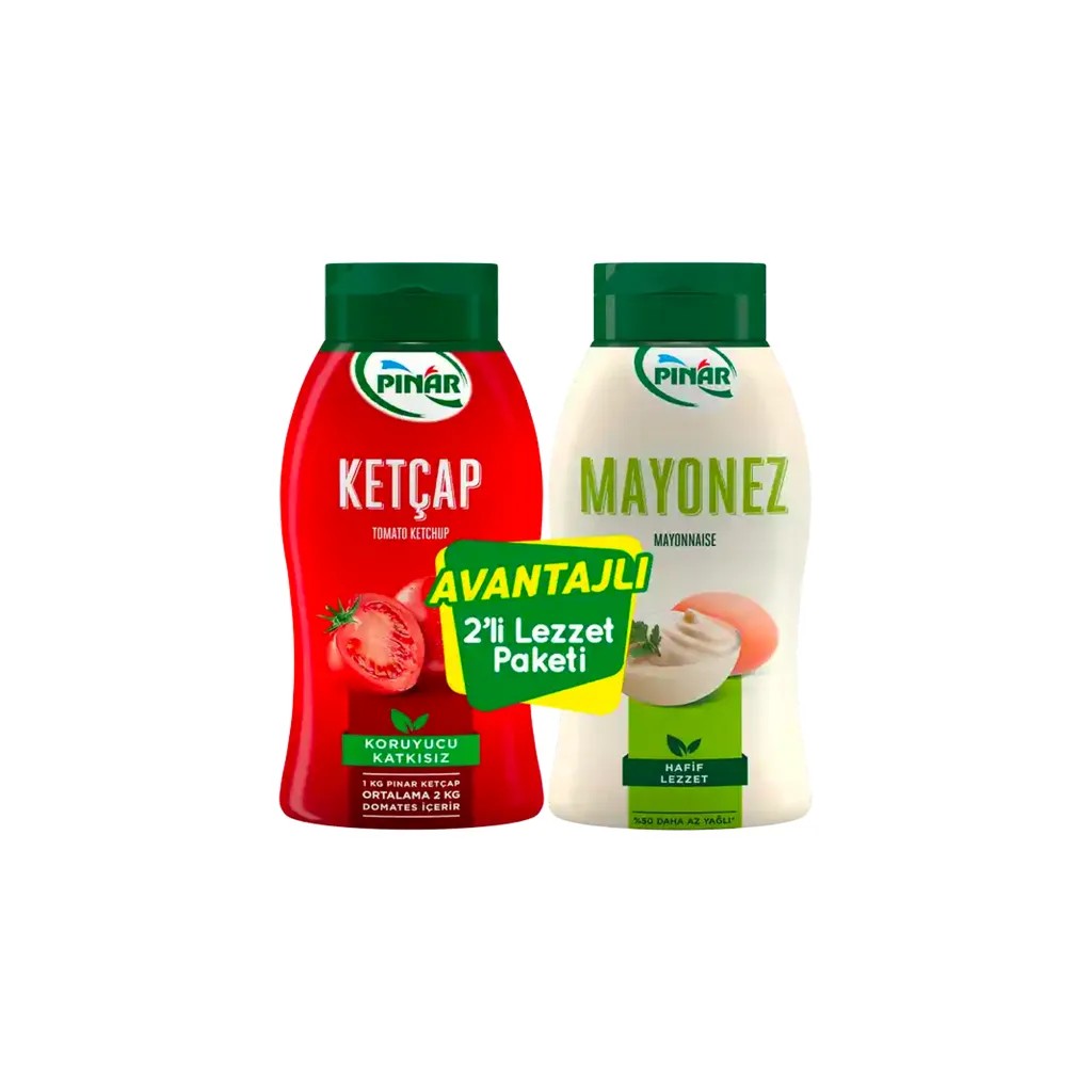 Pınar Ketçap 420 gr + Mayonez 350 gr (%50 Az Yağlı)