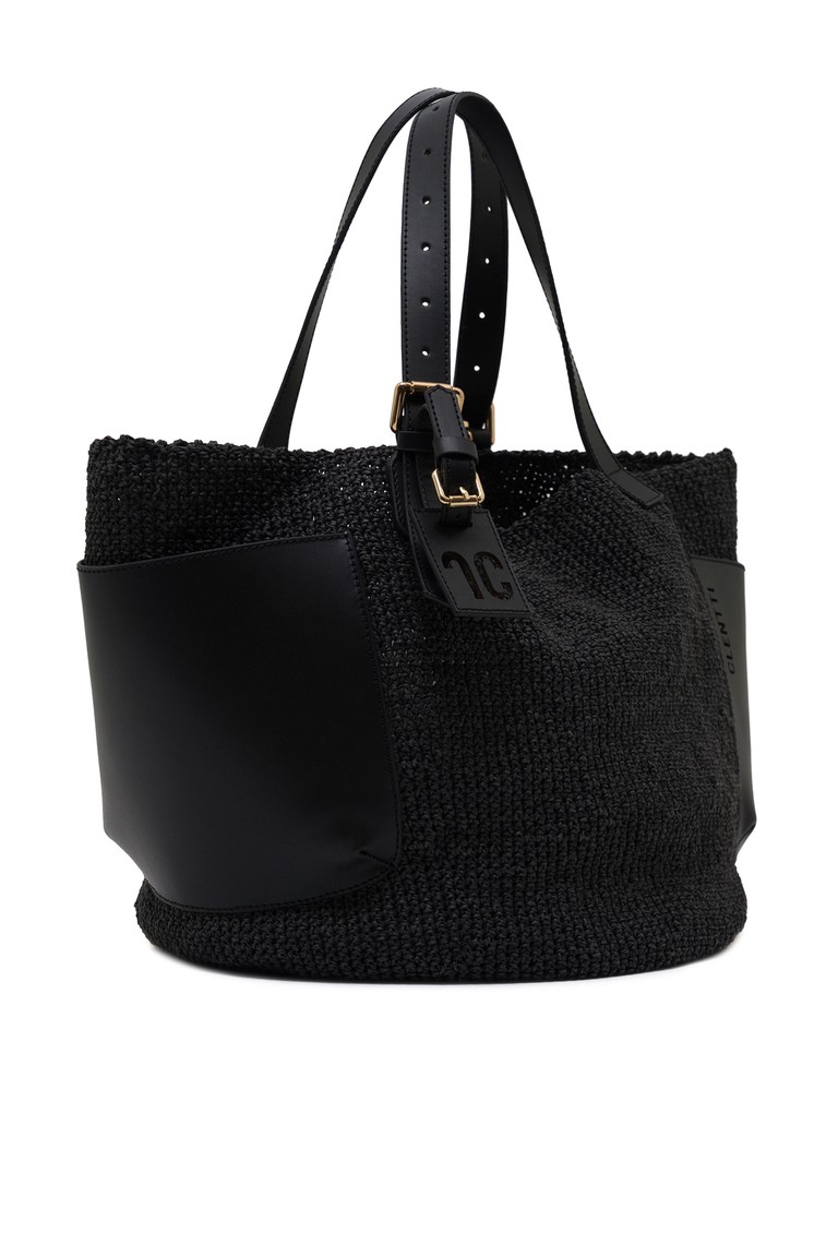 Saddle Hand-Knitted Leather Karen - siyah