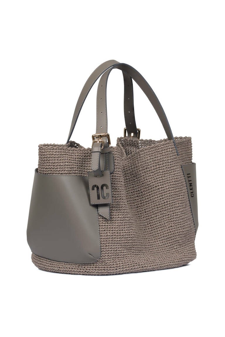Saddle Hand-Knitted Leather Karen - bej