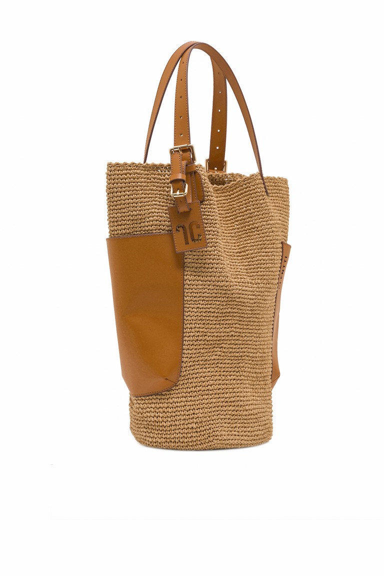 Bucket Hand-Knitted Leather Karen