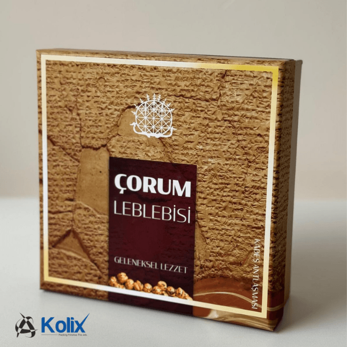 Kolix Gıda'ya Uygun 20x20x8 Leblebi Kutusu 