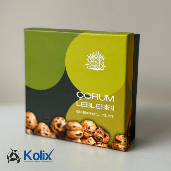 Kolix Gıda'ya Uygun 20x20x8 Leblebi Kutusu 