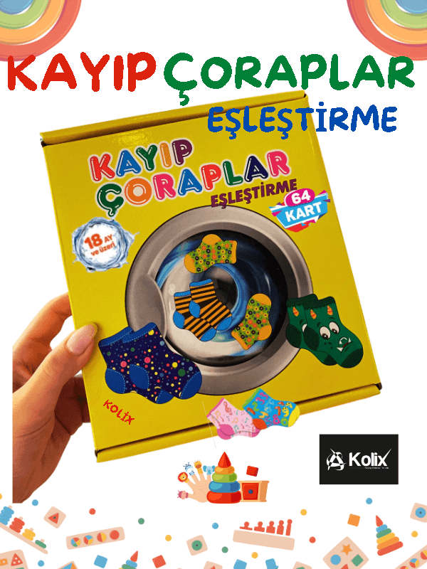 KOLİX Kayıp Çoraplar Eşleştirme Beceri Zeka Geliştirme Oyunu