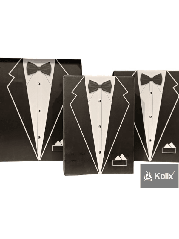 KOLİX Damat Bohçası - Damat Kutusu - Çeyiz Kutusu - Hediye Seti - Hediye Kutusu 3'lü Set