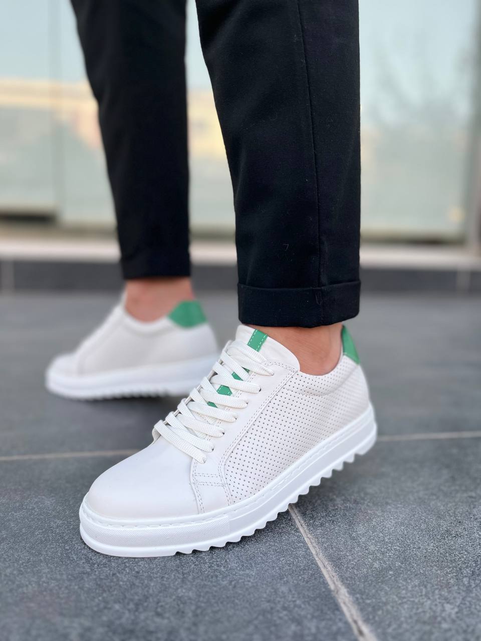 KB-DX2 Kuback Beyaz Deri Günlük Erkek Ayakkabı