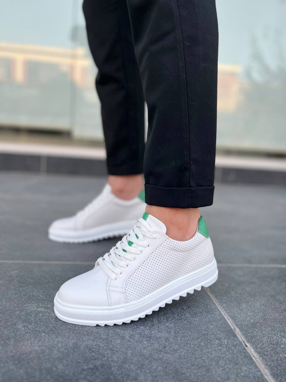 KB-DX2 Kuback Beyaz Deri Günlük Erkek Ayakkabı